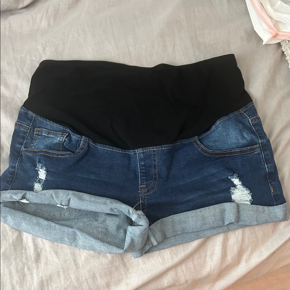Women's Denim Maternity Shorts